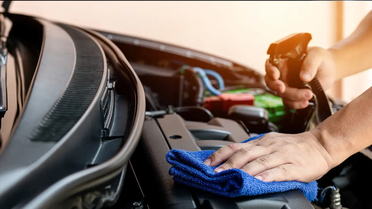 Detailed engine bay